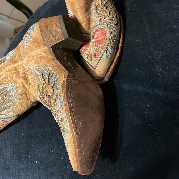 Corral vintage cowboy boots perfect condition size 7, nice design - Picture 3 of 7